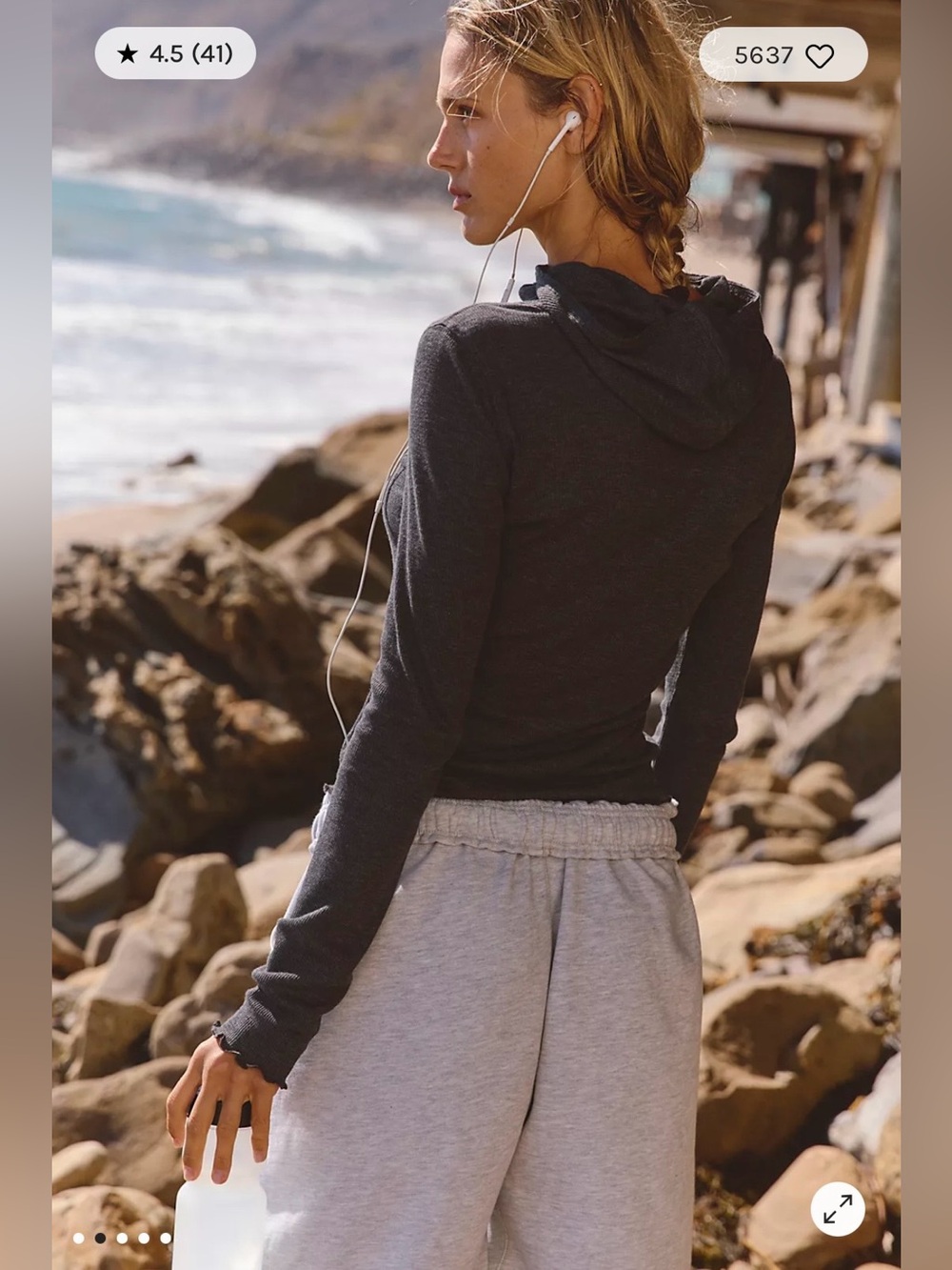 Free People Breathe Easy Layering Hoodie - NWOT
